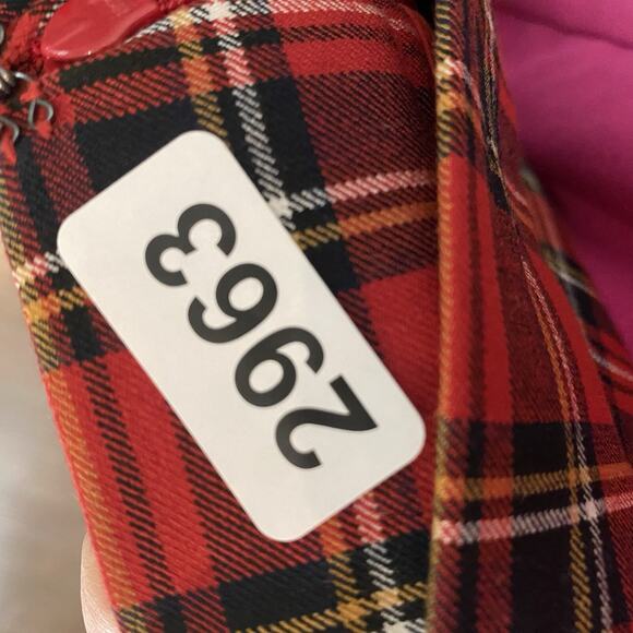 Tartan Plaid Skirt Women 12 Red Black Midi Flare Western Holiday Christmas Prep - Picture 11 of 11